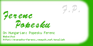 ferenc popesku business card